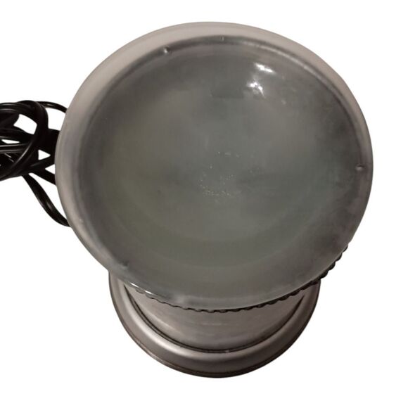 Scentsy Silver Frost Glass Shade Base Wax Warmer Lampshade Collection Snowflake. - Picture 6 of 16